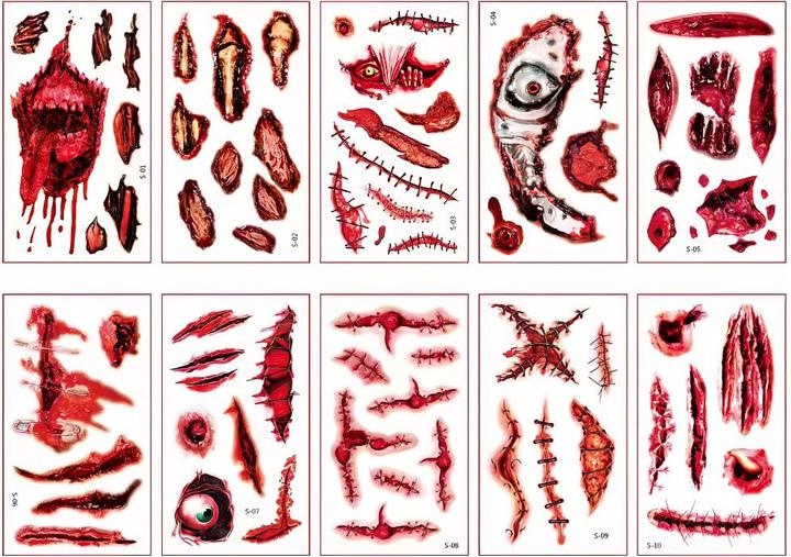 Nibib Halloween Horror Tattoos