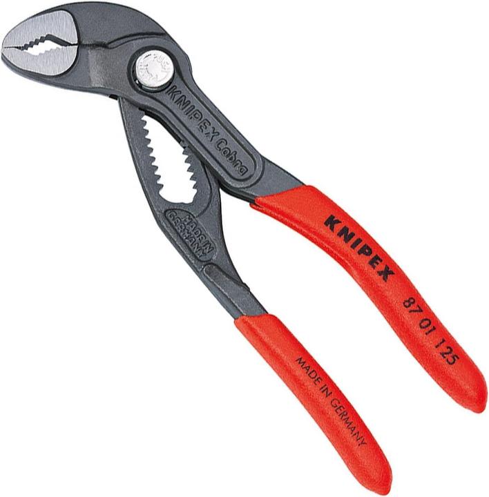 Immagine prodotto Knipex Cobra Pinza regolabile di nuova generazione per tubi e dadi 87 01 125 (125 mm)