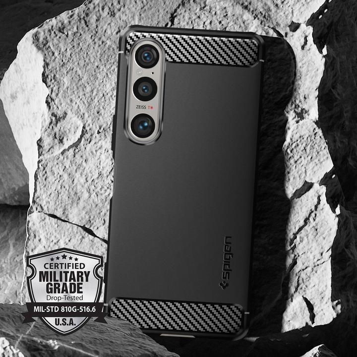 Actual product image Spigen Rugged Armor Xperia 1 VI Case Matte Black (Sony Xperia 1 VI)