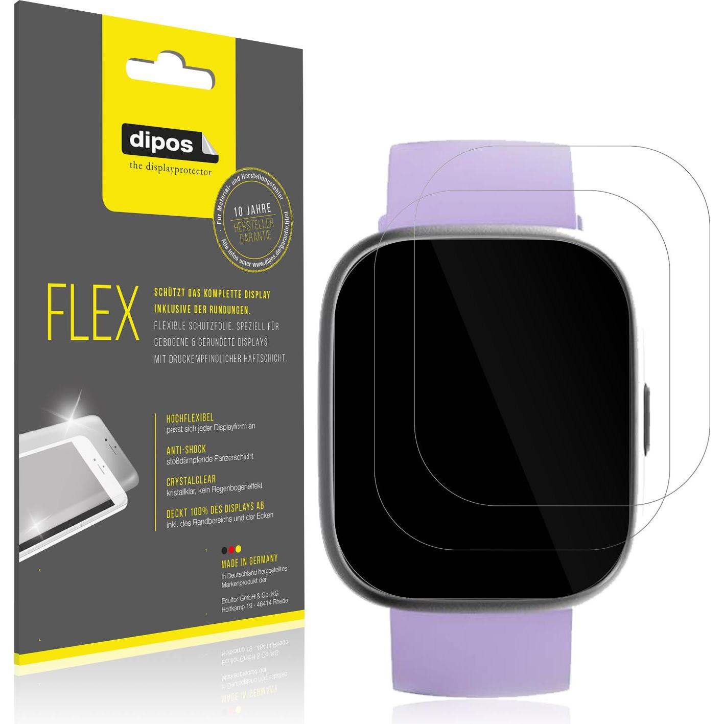 Dipos 3D Full Cover Schutzfolie, Smartwatch Schutzfolie, Transparent