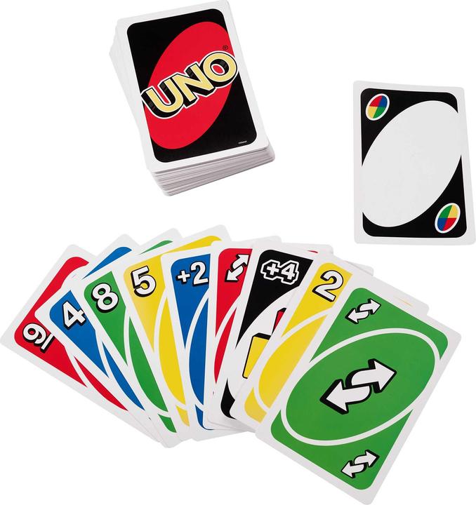 Actual product image Mattel Games Uno Deluxe Card Game (French, German, Italian, 2 - 10 Players)