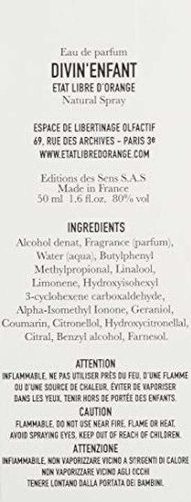 Actual product image Etat Libre D'Orange Divin Enfant - 50ml - Eau De P (Eau de parfum, 50 ml)