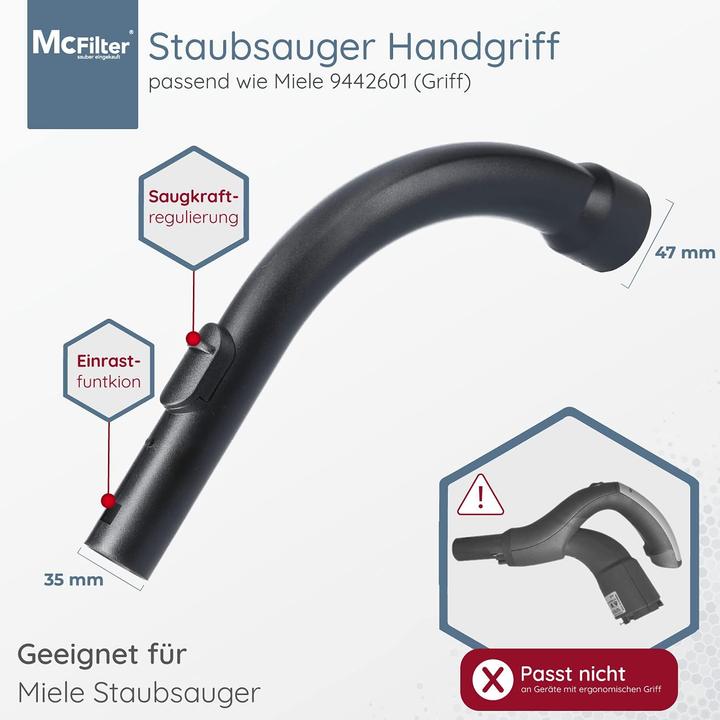 Actual product image Mc Filter Handgriff für Miele Staubsauger