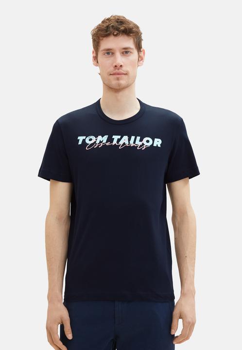 Image du produit Tom Tailor T-Shirt Kurzarmshirt mit Front-Logo-Print (XL)
