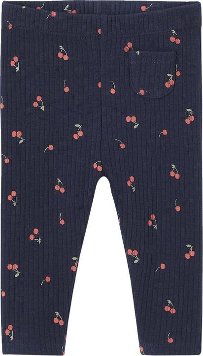 Actual product image Vertbaudet Printed baby leggings, rib with organic cotton (68)