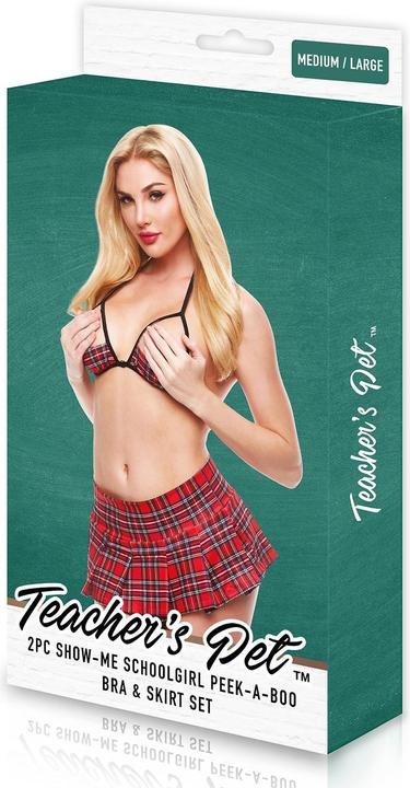 Produktbild Teacher's Pet 2 PC Show Me Schoolgirl Skirt Set (M, L)
