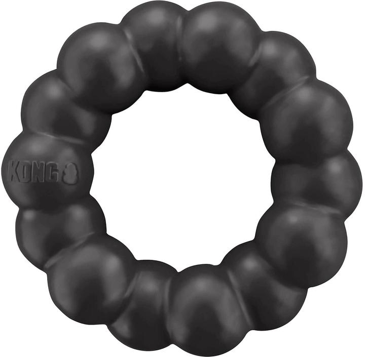 KONG Gioco per cani ad anello nero (Ø13,5 cm) (Gioco da masticare per cani)