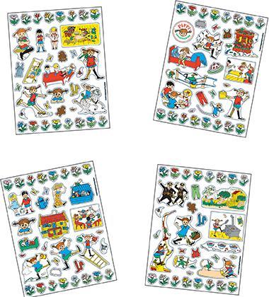 Actual product image Barbo Toys Pippi Stickers Villa Villekulla w. 140 stickers