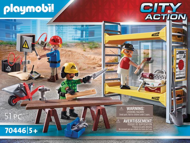 Produktbild Playmobil Baugerüst mit Handwerkern (70446, Playmobil City Action)