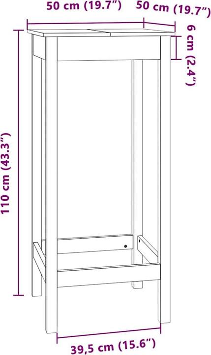 Immagine prodotto vidaXL Elaine (100 x 50 x 110 cm)