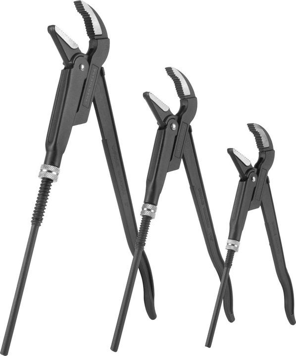 Produktbild Stahlwerk Rohrzangen 3er Set 1, 1,5, 2 Zoll Chrom-Vanadium Wasserpumpenzangen (535 mm)