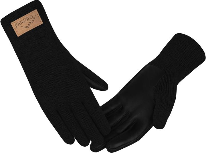 Produktbild Normani Damen Merino Strick-Fingerhandschuhe mit Schafleder „Nakara" - 9643 (6.5)
