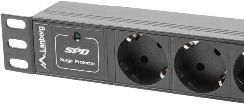 Produktbild Lanberg PDU-03F-0200-BK Stromverteilereinheit (PDU) 3 AC-Ausgänge 1U (3x, CEE 7/3, 2 m)