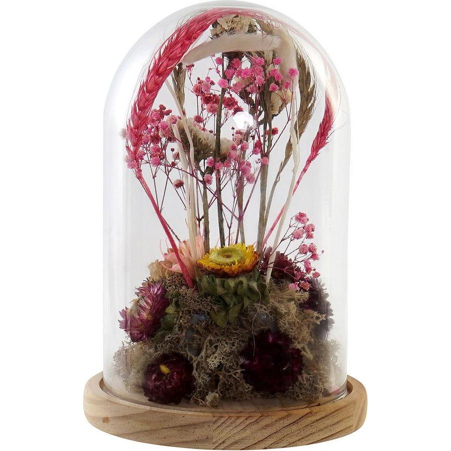 DKD Home Decor, Deko Objekt, Deko-Figur Kristall Blomster Holz MDF (17 x 17 x 26 cm)