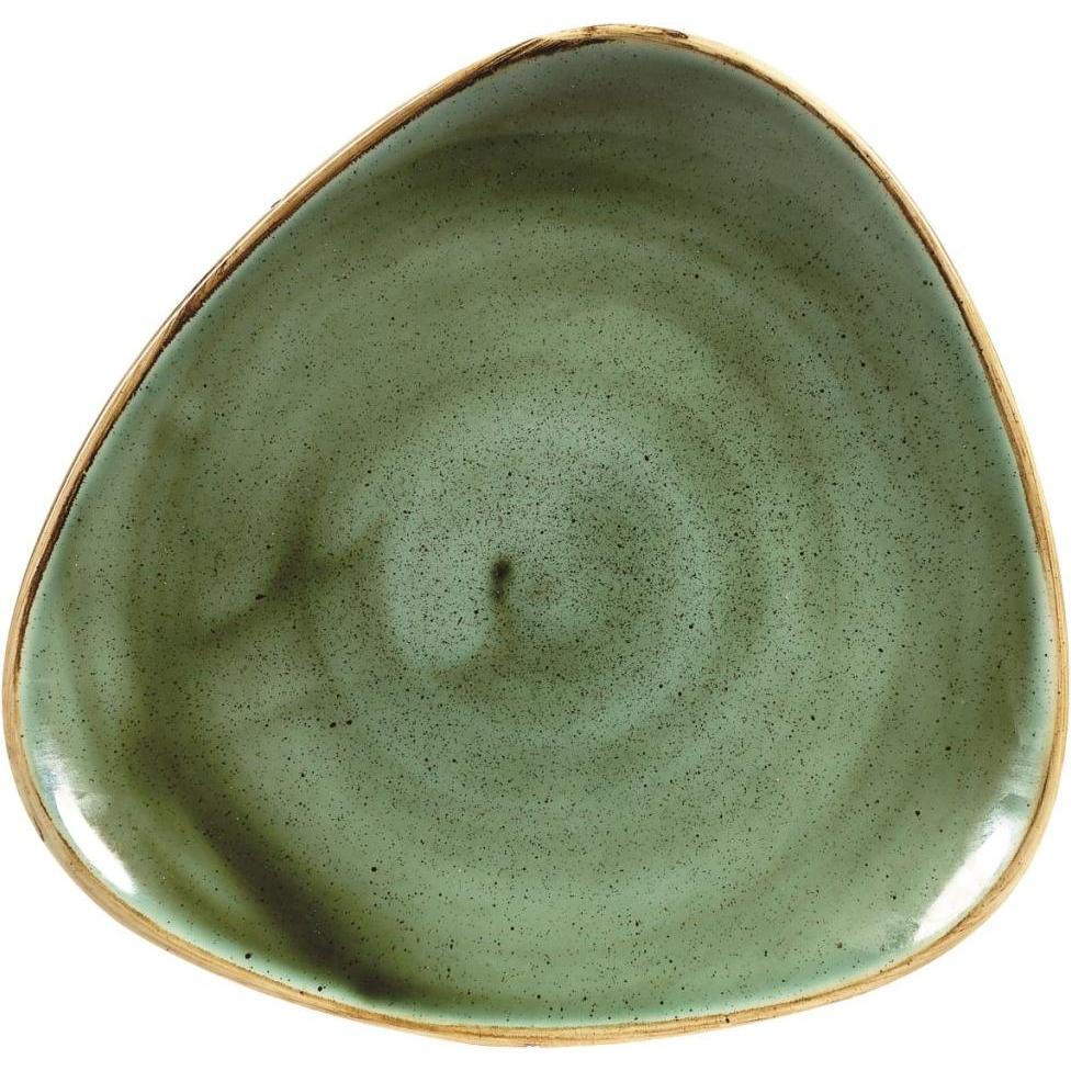 Churchill Stonecast Teller Triangel flach 26.5cm, Teller, Grün