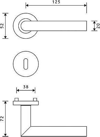 Image du produit Universal Textiles Garniture en acier inoxydable pour portes d'entrée en onglet Kl.3 - PZ (Poignée de porte)