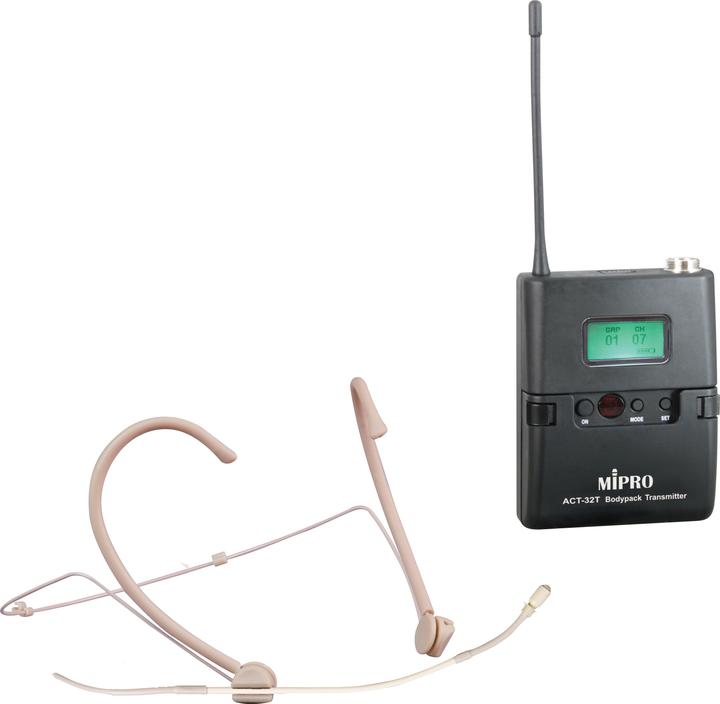 Actual product image Mipro Pocket transmitter with headset (12 h, Battery operated)