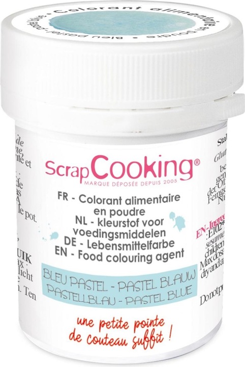 Nährwerte und Zutaten ScrapCooking Lebensmittelfarbe in Pulverform, pastell-blau 5g (55 ml)