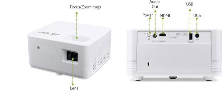 Produktbild Acer PD1800 mobiler LED Beamer 1.000 ANSI Lumen (4K, 1000 lm, 1.5 - 1.65:1)