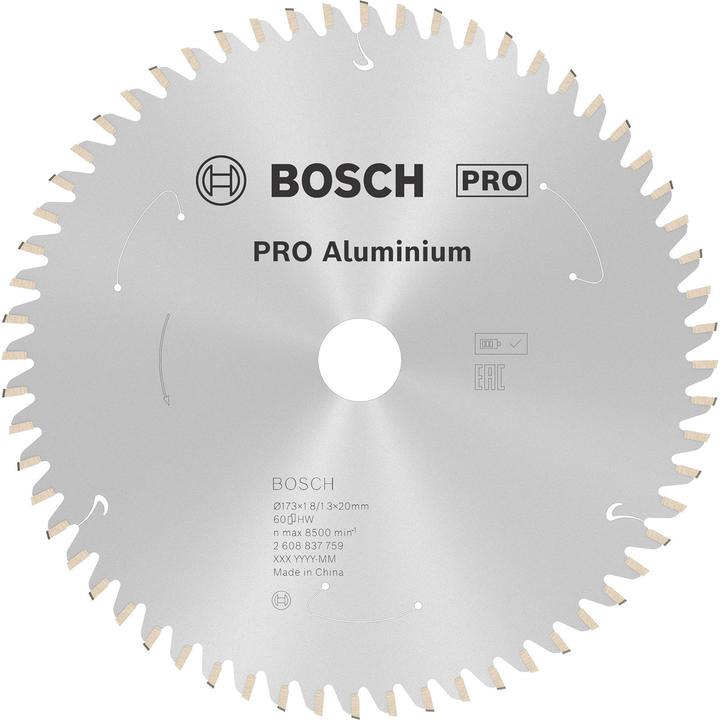 Produktbild Bosch Professional Zubehör PRO Aluminium cordless Kreissägeblatt, 173 x 1,8 x 20 mm