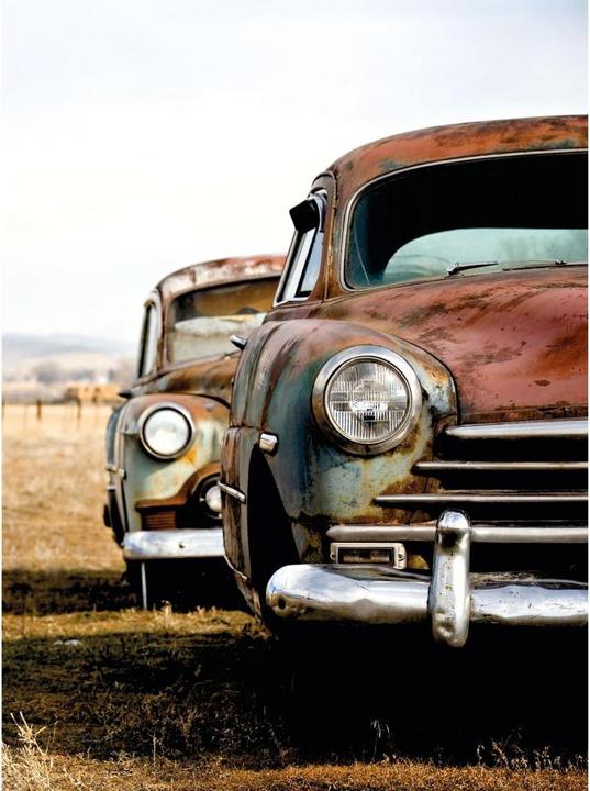 Immagine prodotto Trenddeko Vecchie auto arrugginite (192 x 260 cm)