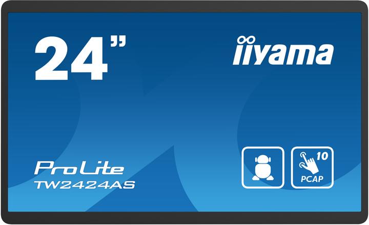 Actual product image iiyama TFT touch 23.8/60.5cm ProLite TW2424AS-B1 *black* 16:9 (1920 x 1080 pixels, 23.80")