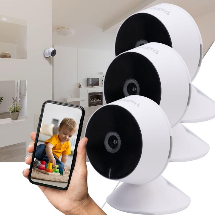 Produktbild Casativo 3er-Set Full-HD IP-Überwachungskamera, smarte IR-Nachtsicht (1920 x 1080 Pixels)