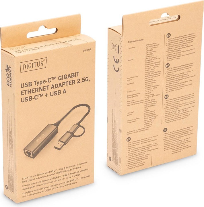 Image du produit Digitus DN-3028 (USB, USB-C, RJ45 2.5 Gigabit Ethernet (1x))