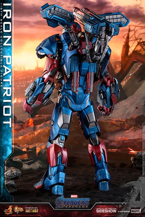 Actual product image Hot Toys Avengers Endgame "Iron Patriot" 1/6 Scale Figure