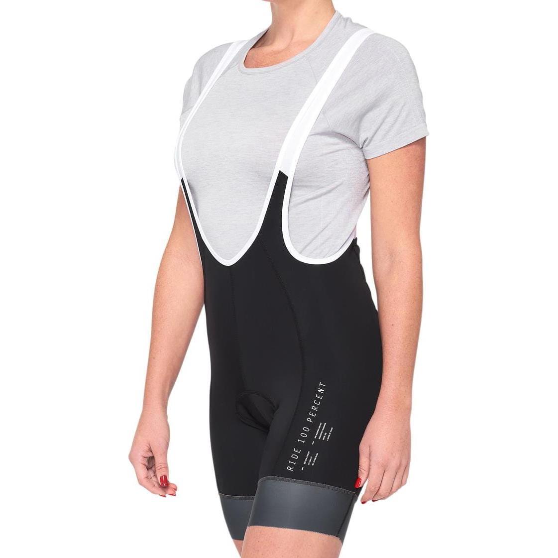100%, Damen, Velohosen, Exceeda Woman-BIB Shorts (L), Schwarz, L