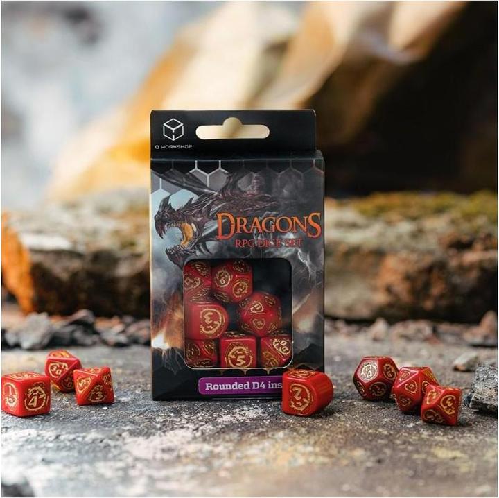 Produktbild Q Workshop RDRA4C - Dragons Modern Würfelset: Rubin
