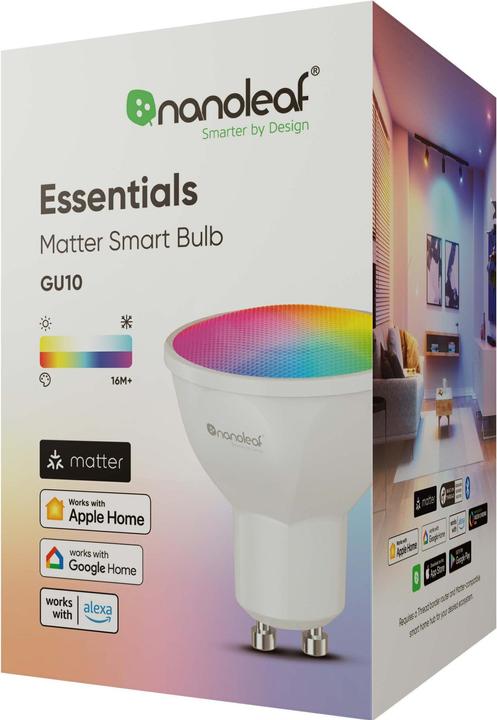 Image du produit Nanoleaf Essentials Smart GU10 Matter (GU10, 400 lm, 1x)