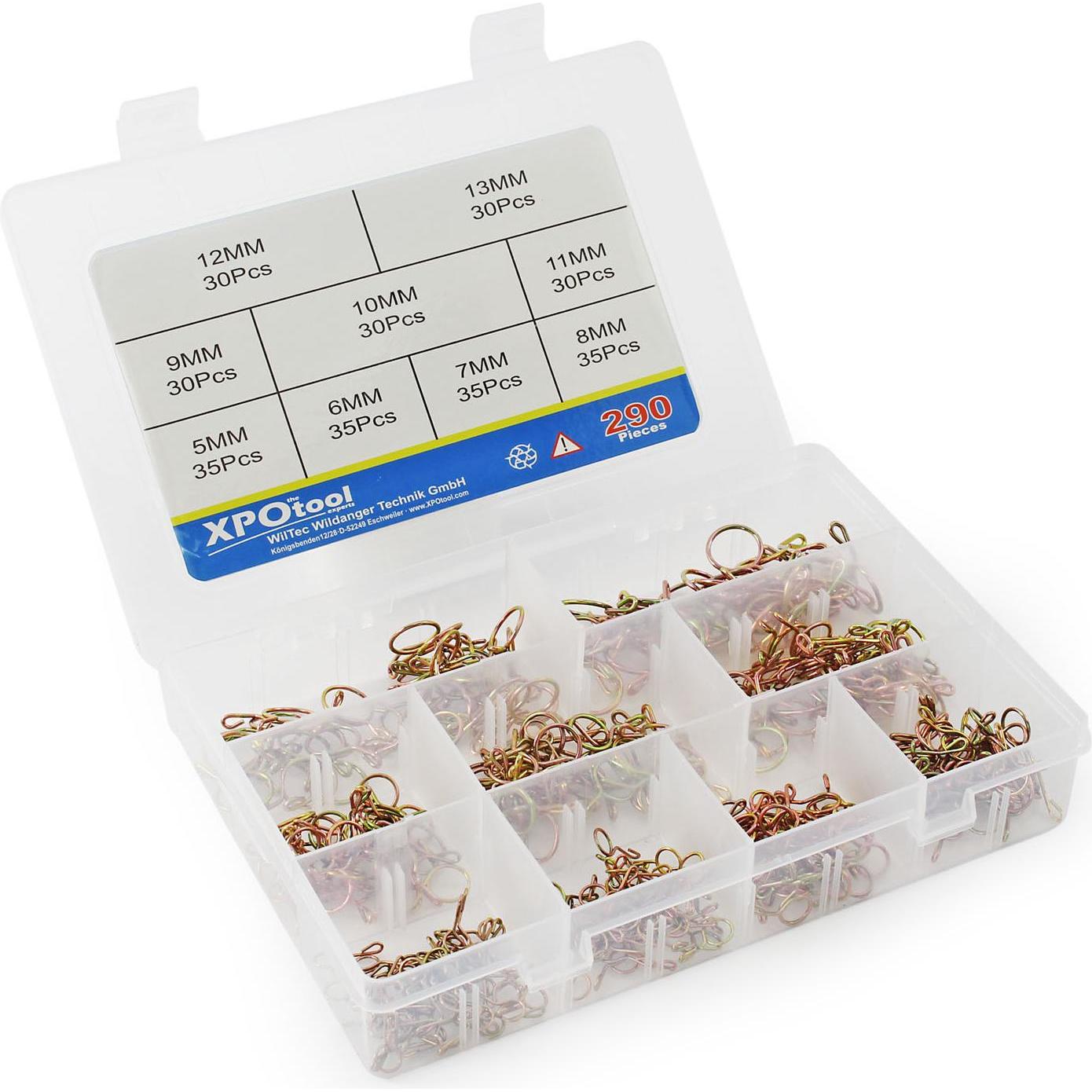 Thumbnail - XPOtool, Zubehör Sanitärinstallation, Federklemmen Set 290tlg Schlauchschellen Schlauchklemmen 5-13mm Schlauch