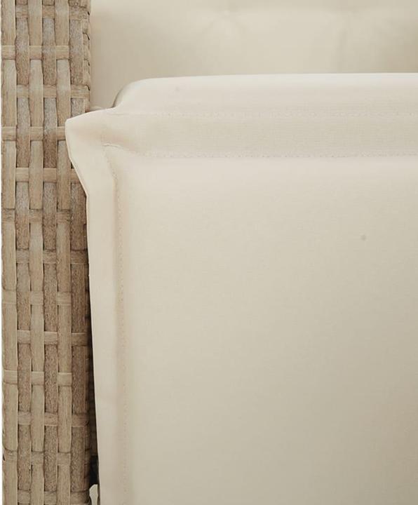 Produktbild VidaXL Gartenmöbel Essgruppe Gartengarnitur Sitzgruppe 7tlg. Beige Poly Rattan (160 cm)