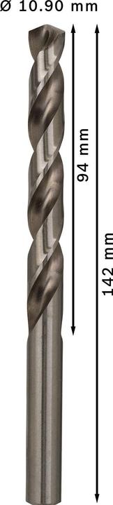 Produktbild Bosch Professional Zubehör PRO Metal HSS-G Spiralbohrer, 10,9 x 94 x 142 mm (10.9 mm)