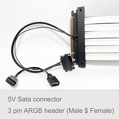 Produktbild Azza PCI-e 3.0 x16 Riser Kabel ARGB 20R-I 180° ACAZ-20R-I