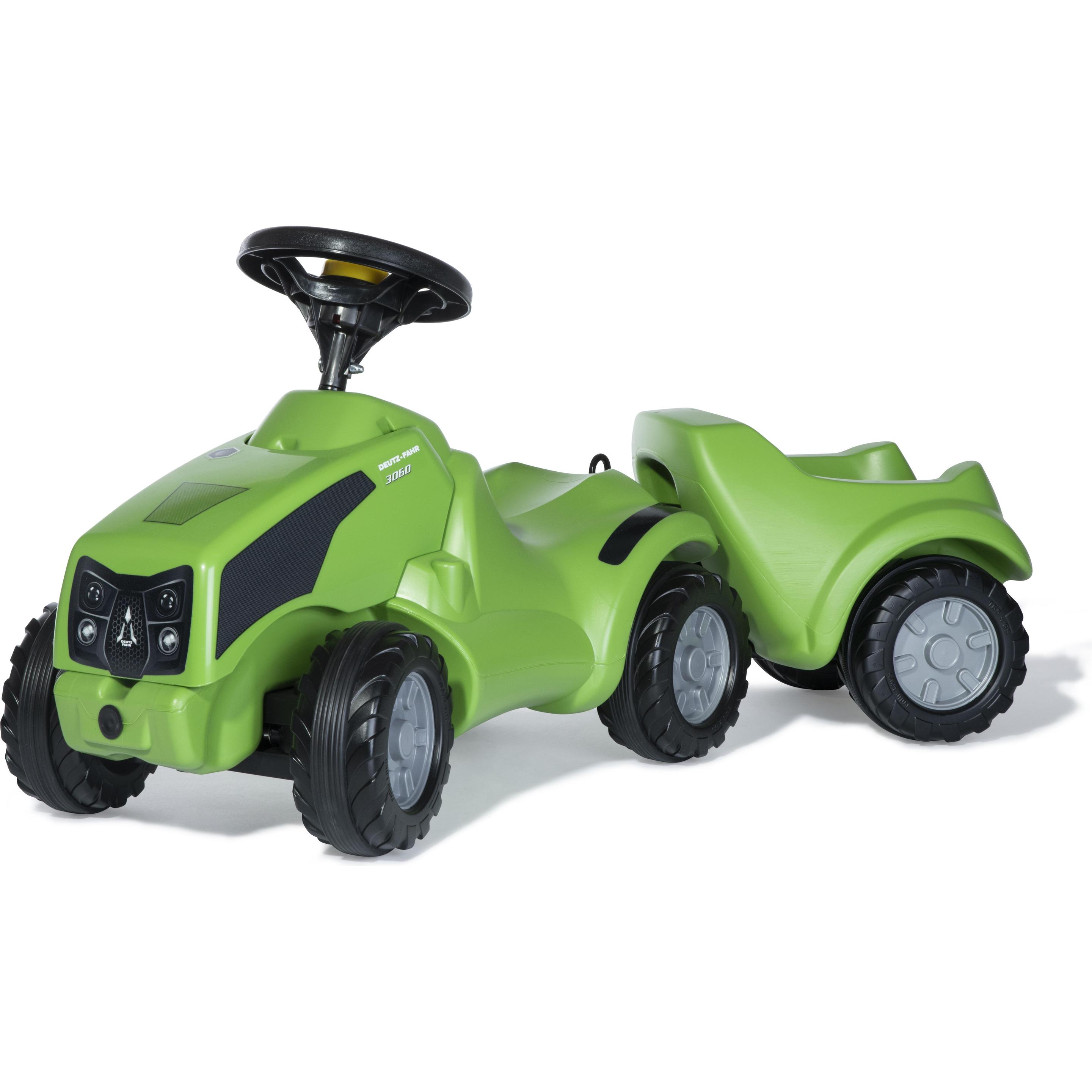 Rolly Toys Set Babyrutscher mit Anhänger rollyMinitrac Deutz Agrokid (Rutscher mit Ablagefach, ergon