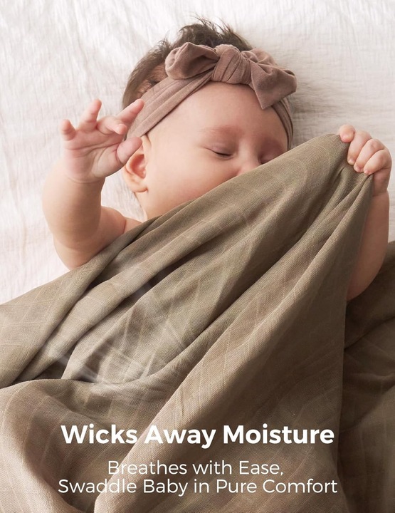 Actual product image Momcozy Swaddle Blanket (120 cm, 120 cm)