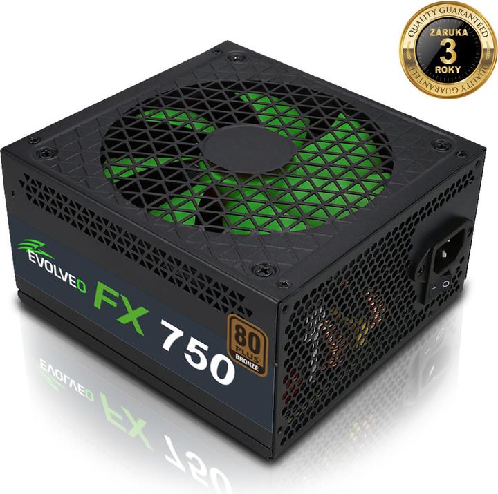 Actual product image Evolveo FX 750/750W/ATX/80PLUS Bronze/Bulk (750 W)