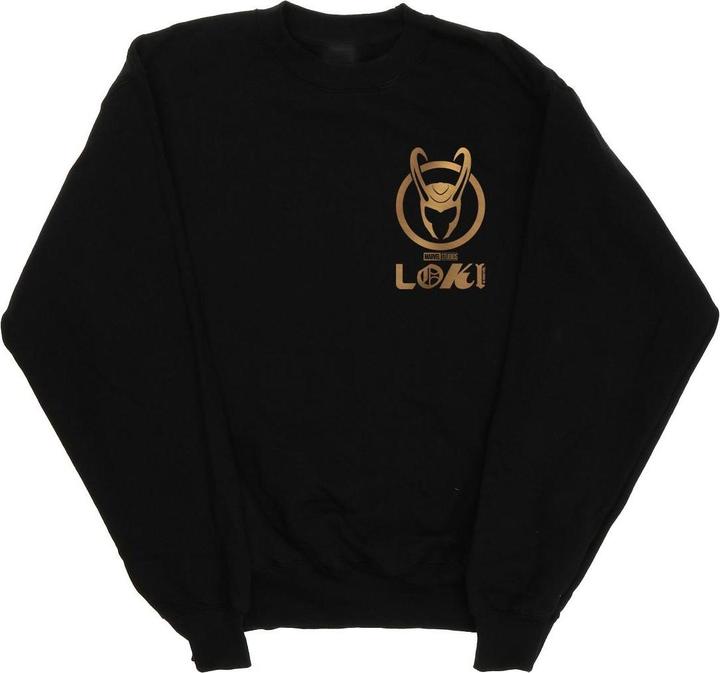 Actual product image Mens Loki Horn Logo Faux Pocket Sweatshirt (5XL)