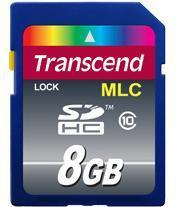 Actual product image Transcend TS8GSDHC10 - 8 GB SD Card (8 GB, SDHC, U3)