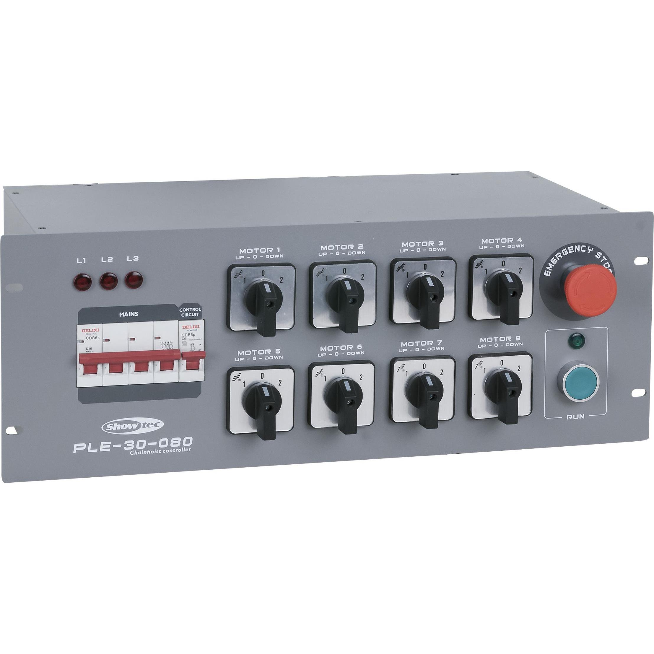 Showtec 8-Channel Chainhoist Controller, Montage Lichttechnik, Silber