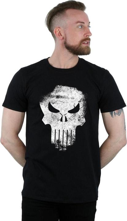 Actual product image Mens The Punisher Distrressed Skull T-Shirt (XL)