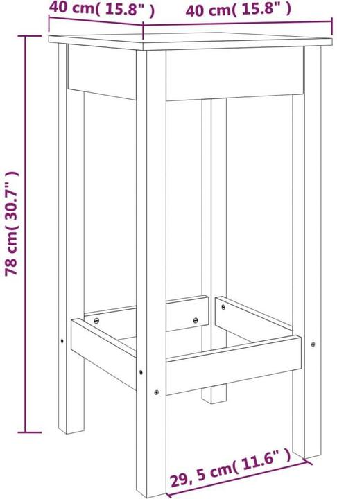 Produktbild vidaXL Barstuhl