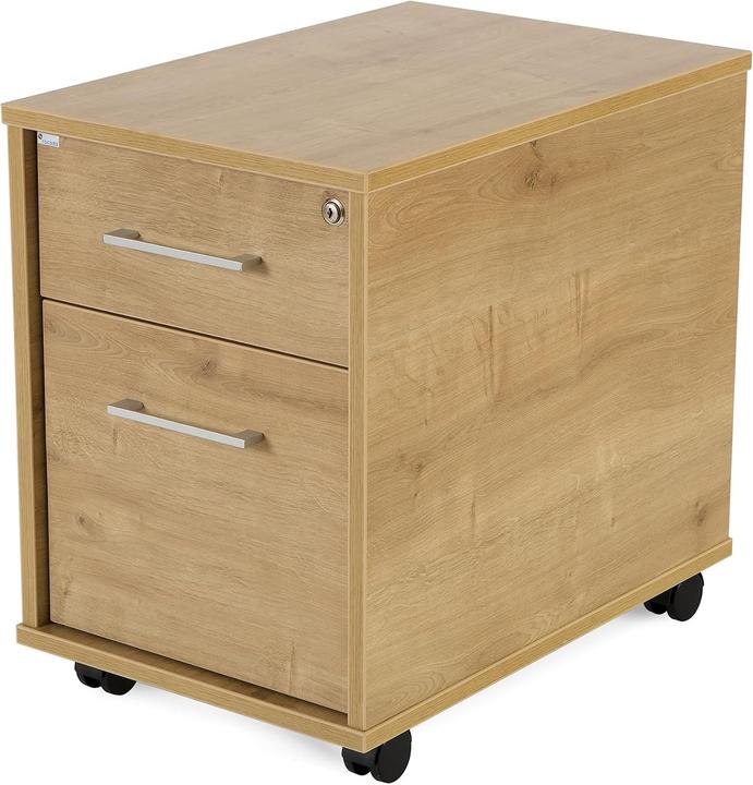Rocada Mobile pedestal on castors oak 2 pull-outs 40.0 x 60.0 x 58.0 cm (40 x 58 x 60 cm)