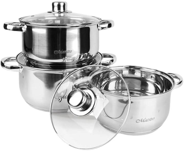 Produktbild Maestro Zestaw garnków 6 elementów MR-2020-6M (Kochtopf, Edelstahl)