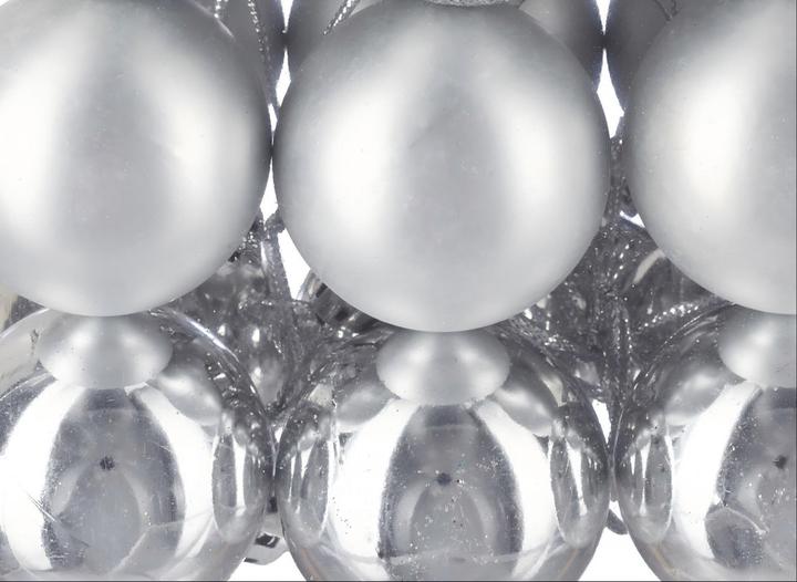 Actual product image Relaxdays - Weihnachtskugeln 100er Set, Silber/ Silber, 7 x 6 cm (100 -part)