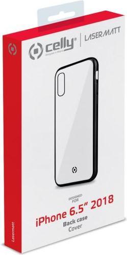 Produktbild Celly Laser Matt Handytasche 16,5 cm (6,5') Hülle Transparent, Schwarz (Apple iPhone XS Max)