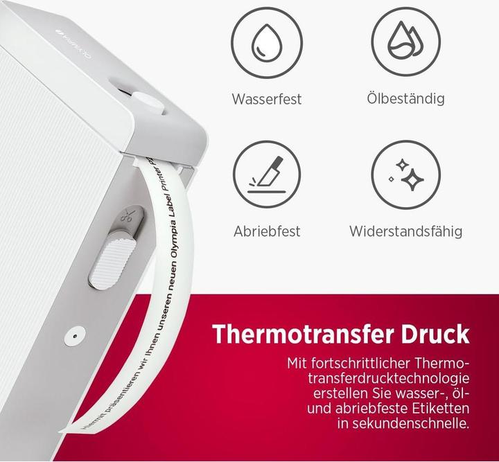Produktbild Olympia Etikettendrucker P22 Weiss (203 dpi)