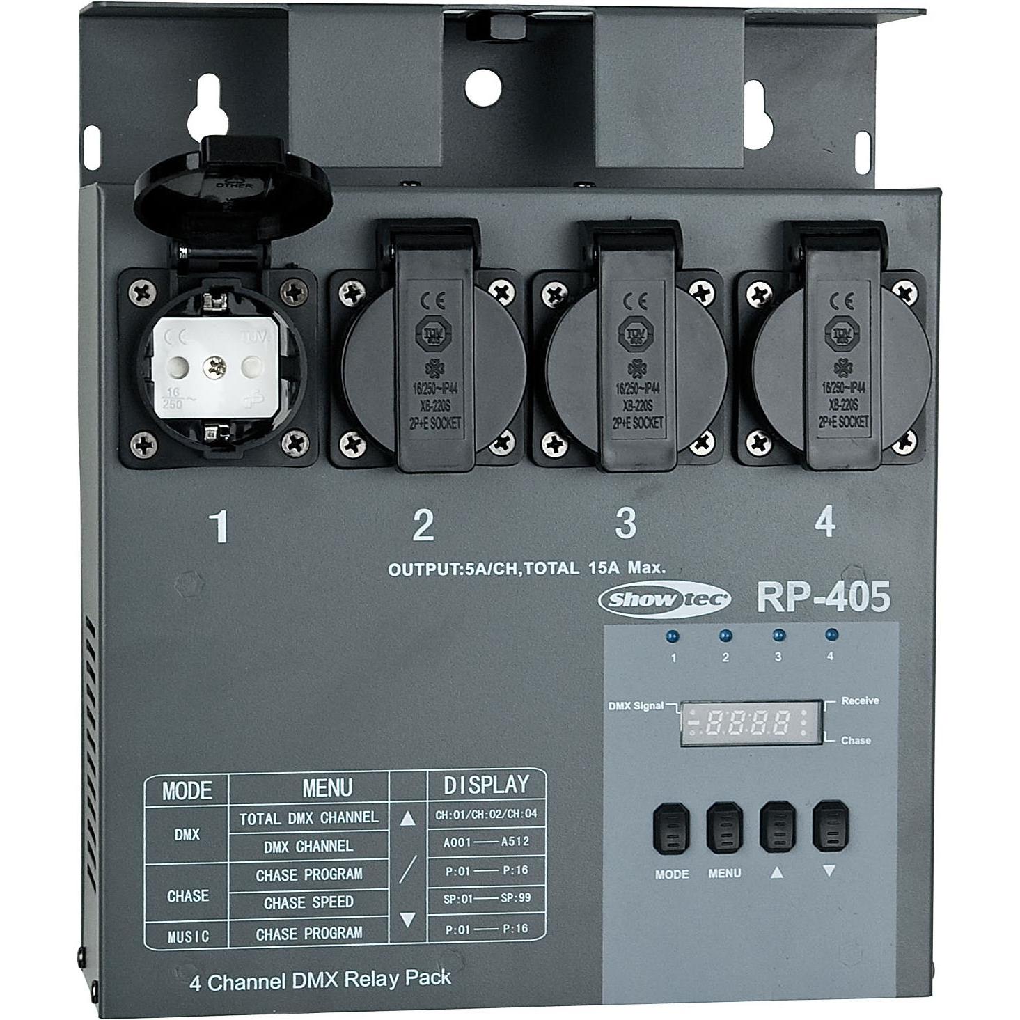 Showtec RP-405 MKII Relay Pack, Lichtsteuerung